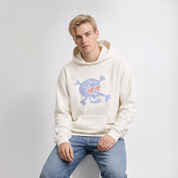 PIXEL HEART SKULL HOODIE