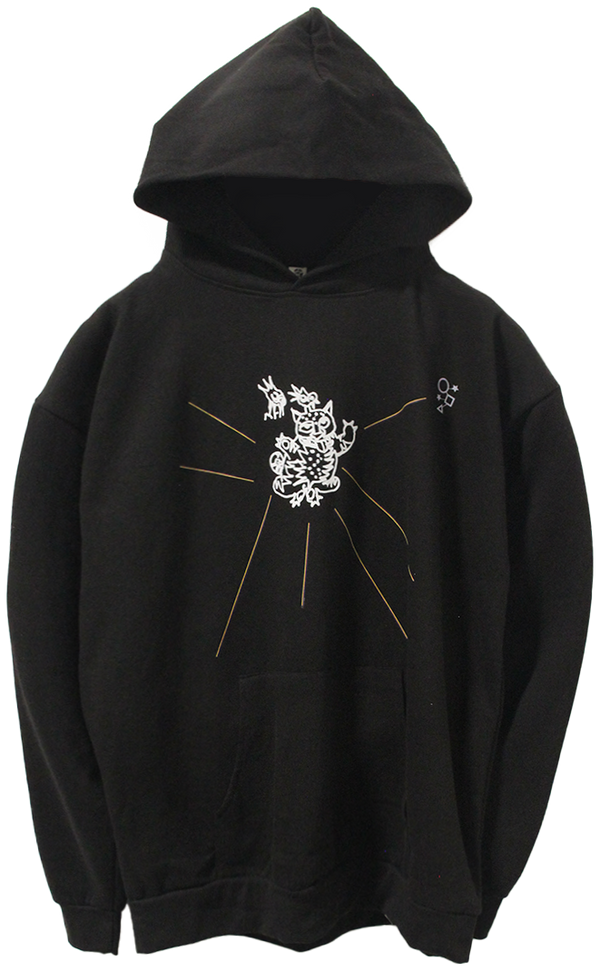 K POP CULTURE TIGER HOODIE BLACK