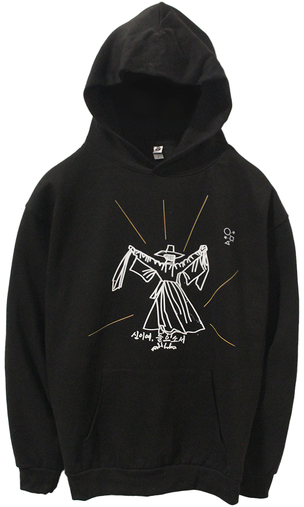 K POP CULTURE TRADITIONAL "GOD LISTEN TO ME" HOODIE BLACK