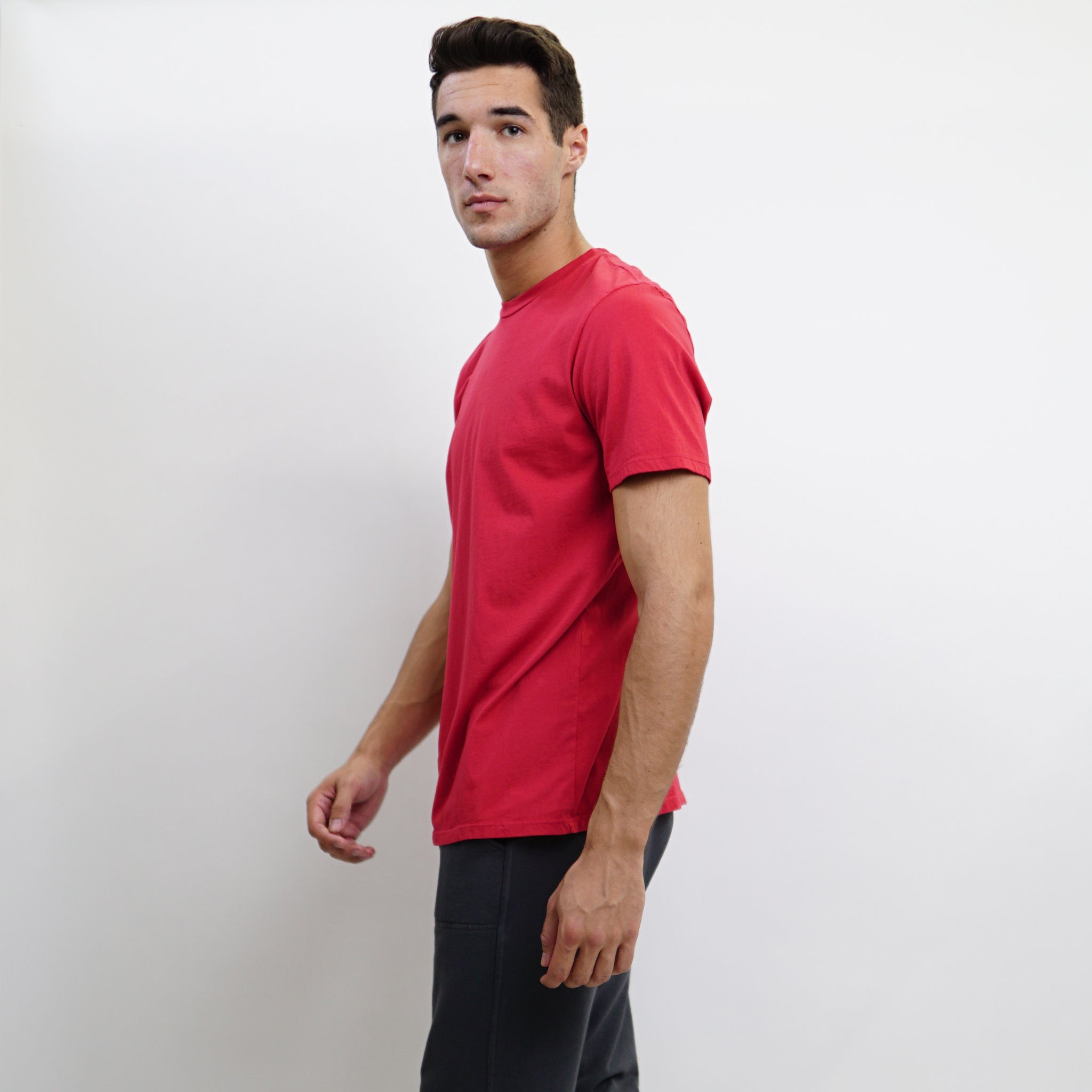 COTTON BASIC CREW NECK TEE