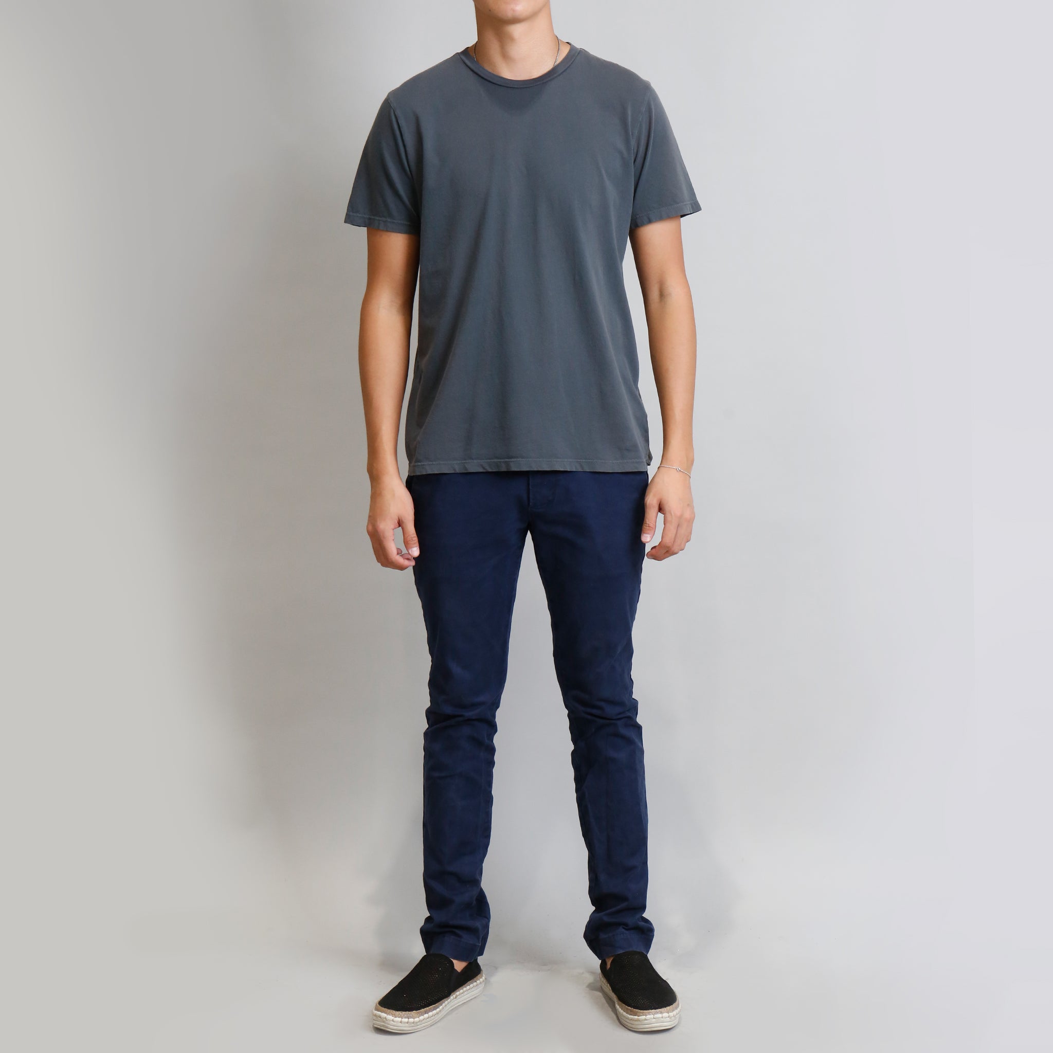 COTTON BASIC CREW NECK TEE