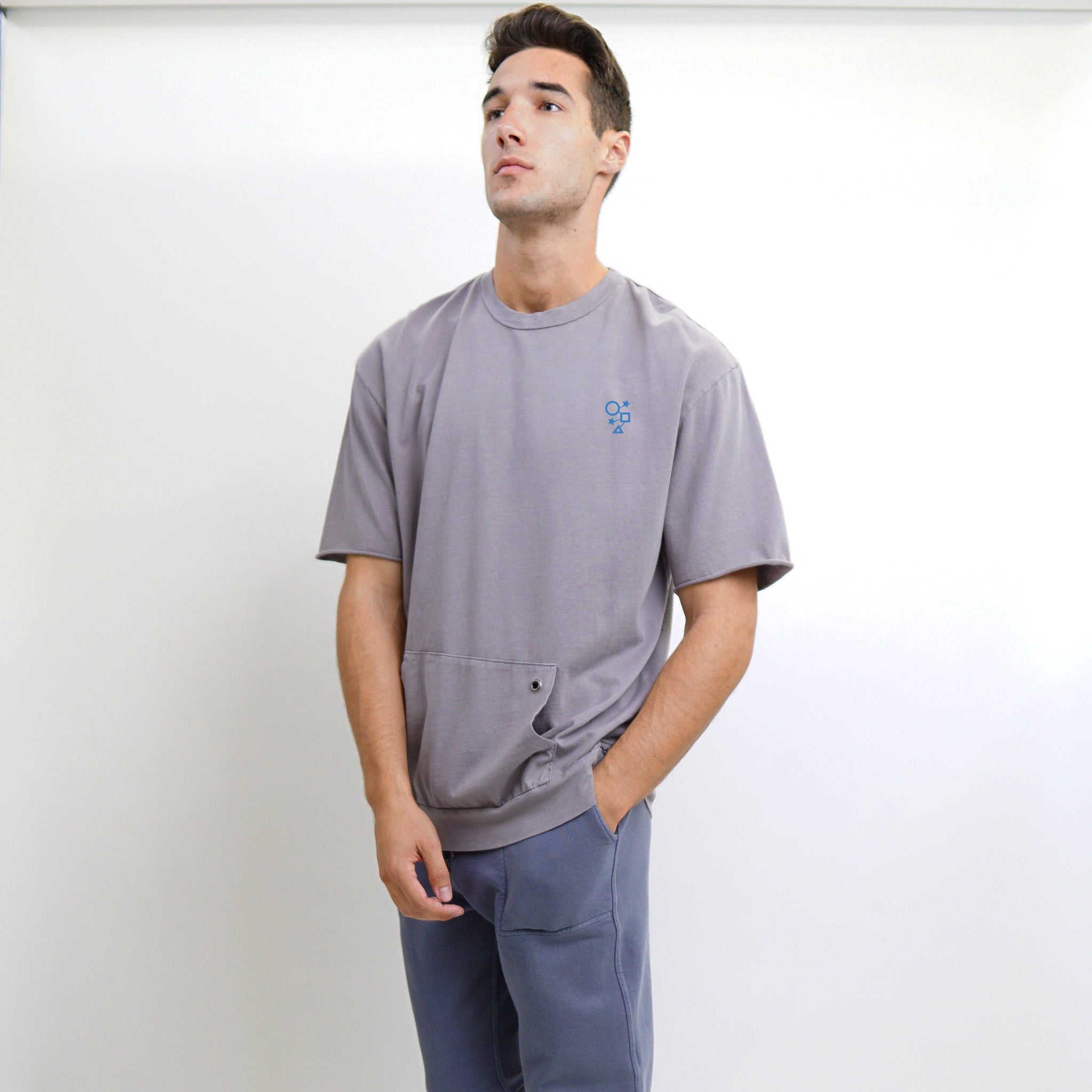 PREMIUM COTTON GROMMET POCKET TEE MEN
