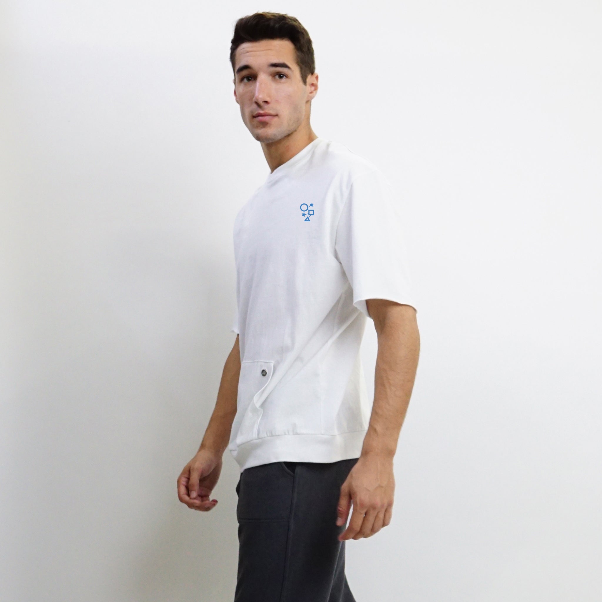 PREMIUM COTTON GROMMET POCKET TEE MEN