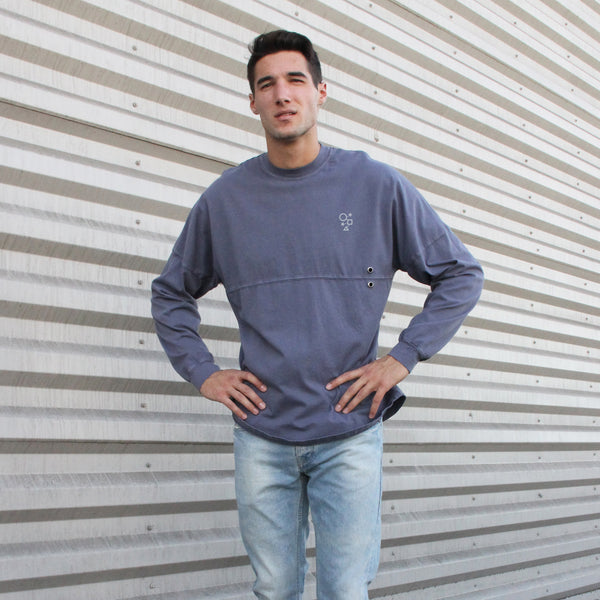 PREMIUM COTTON FRONT SEAMED AND GROMMETS SWEATSHIRT