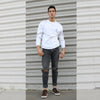 PREMIUM COTTON FRONT SEAMED AND GROMMETS SWEATSHIRT