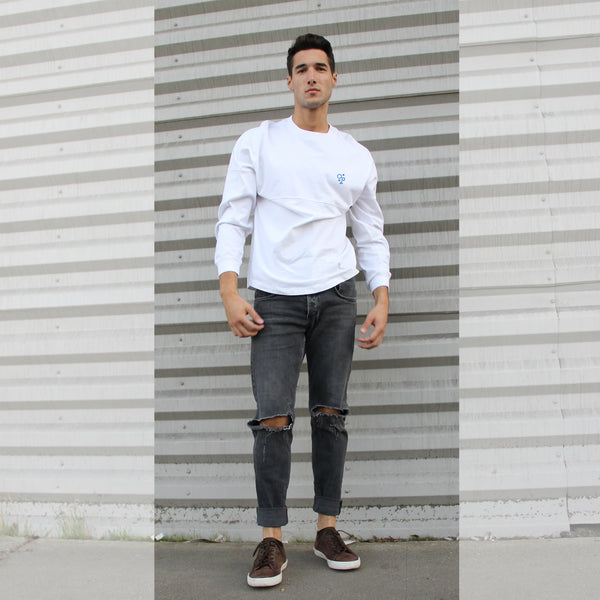PREMIUM COTTON FRONT SEAMED AND GROMMETS SWEATSHIRT