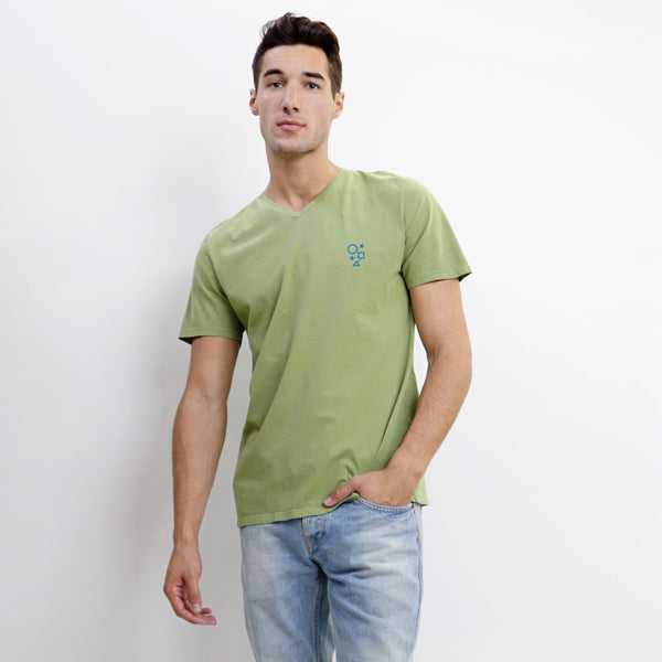 COTTON BASIC V NECK TEE