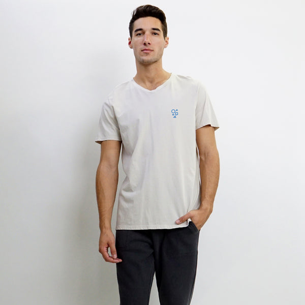 COTTON BASIC V NECK TEE