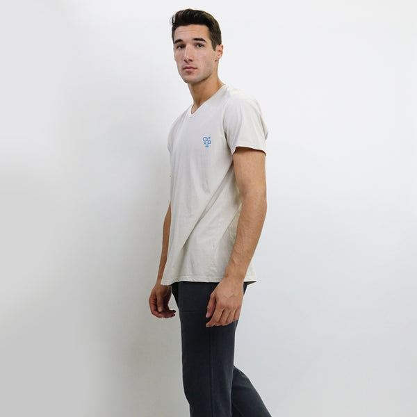COTTON BASIC V NECK TEE