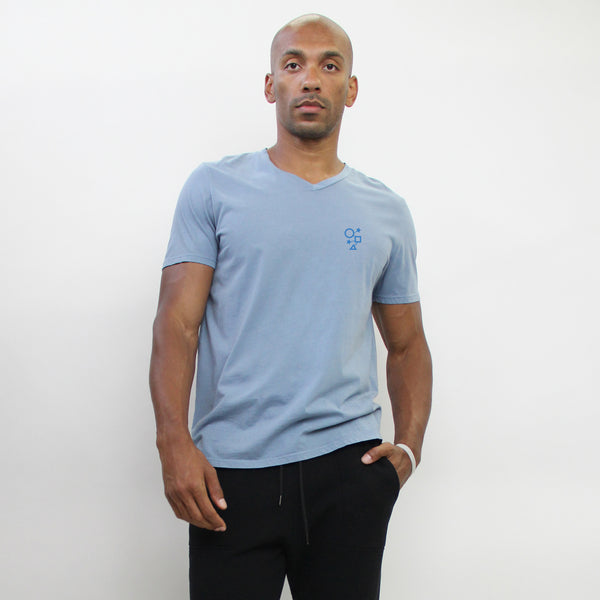 COTTON BASIC V NECK TEE