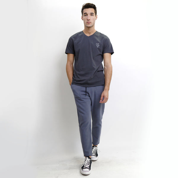 COTTON BASIC V NECK TEE