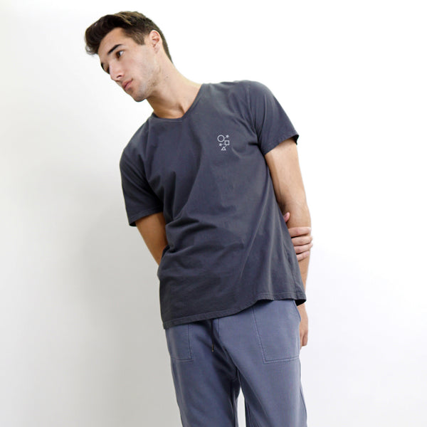 COTTON BASIC V NECK TEE