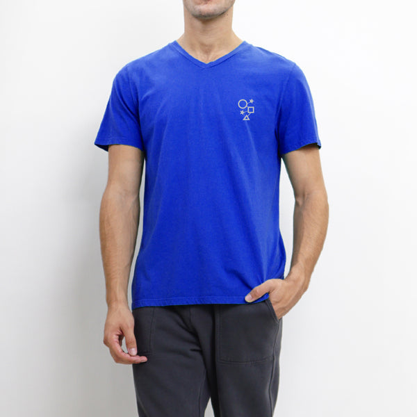 COTTON BASIC V NECK TEE