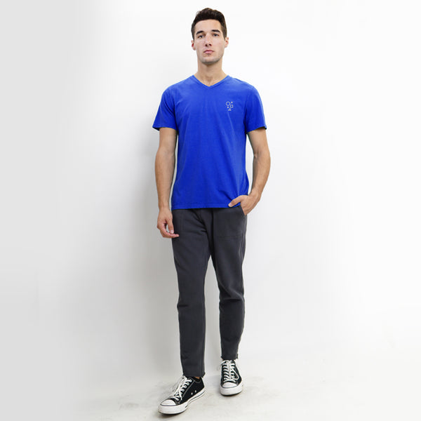 COTTON BASIC V NECK TEE