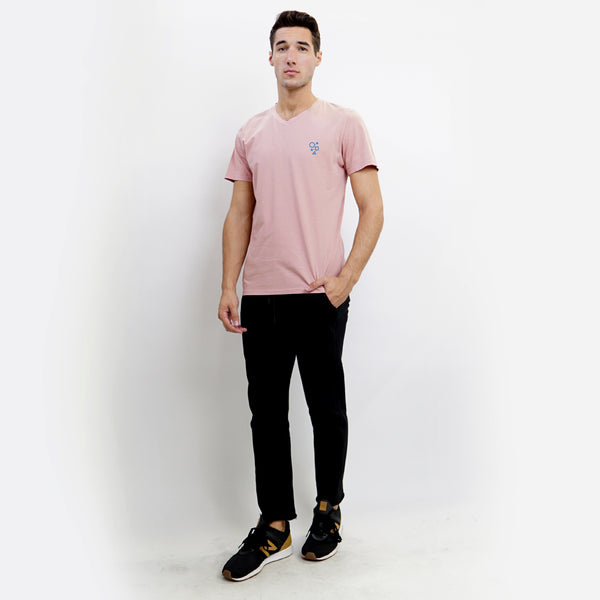 COTTON BASIC V NECK TEE