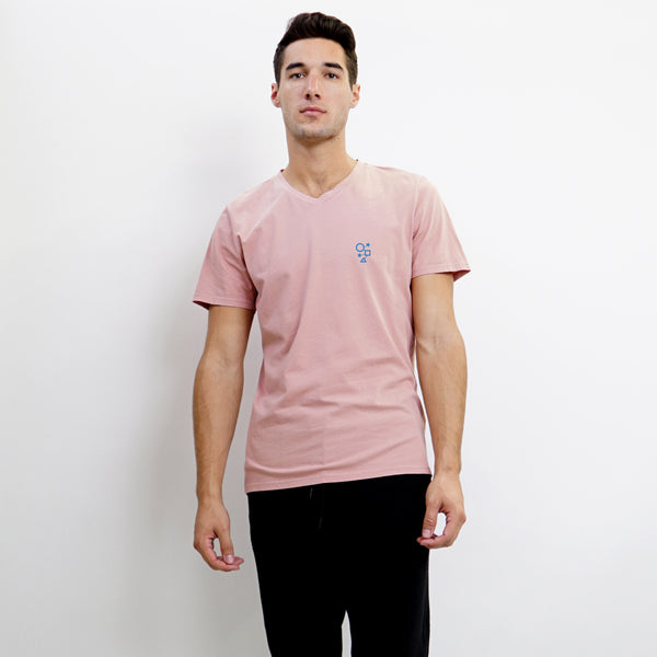 COTTON BASIC V NECK TEE